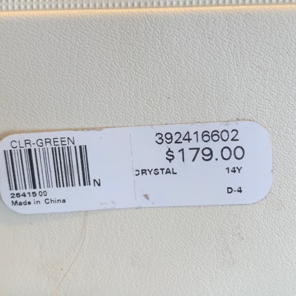 Gold hoop earrings with crystal blingheart charm. - Picture 2 of 4